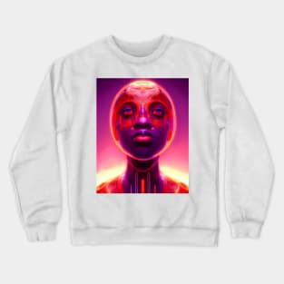 Netrunner Pink Girl Crewneck Sweatshirt